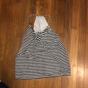 Cute striped tank top with noodle straps